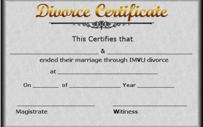 Divorce Certificate