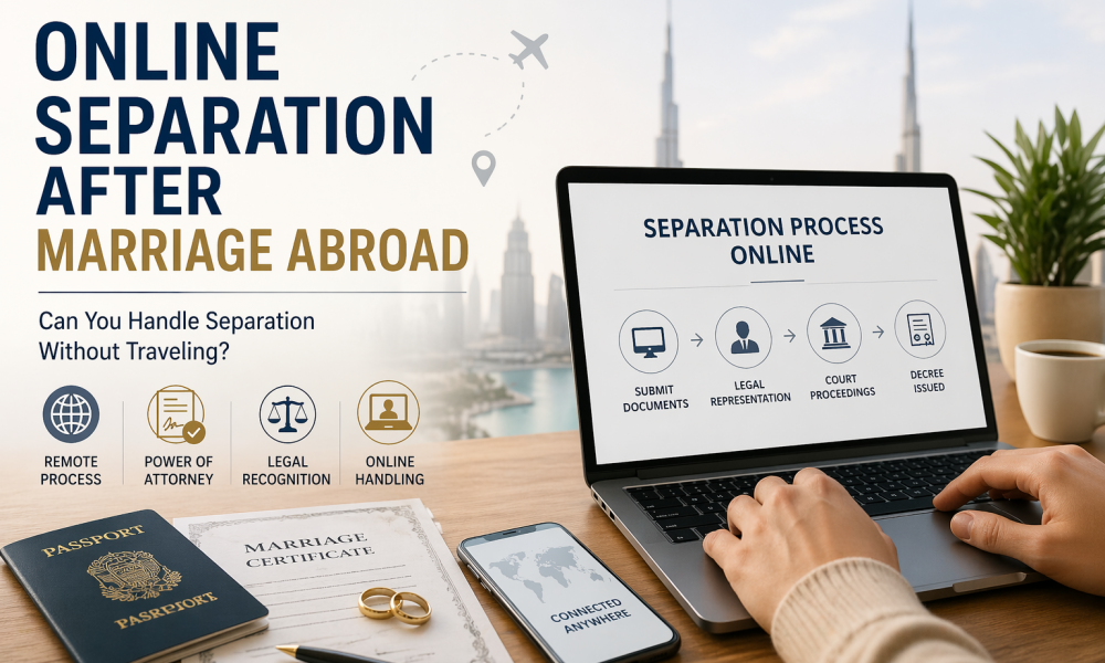 online separation after marriage abroad